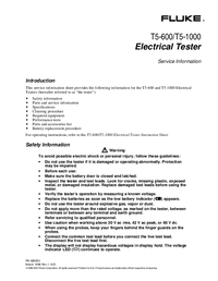 Thumbnail of document Manual - T5-1000Voltage, Continuity & Current Tester